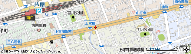 上宮川周辺の地図