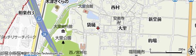 京都府木津川市相楽袋樋3周辺の地図