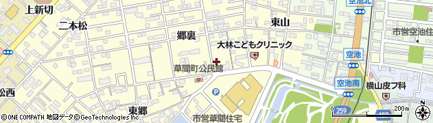 愛知県豊橋市草間町郷裏62周辺の地図