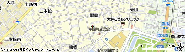 愛知県豊橋市草間町郷裏32周辺の地図