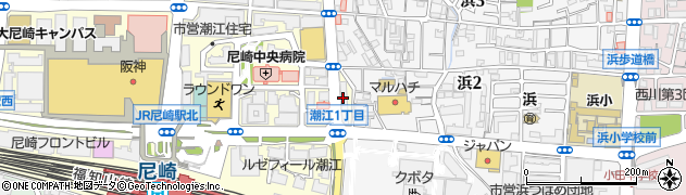 アパマンショップ　ＪＲ尼崎店周辺の地図