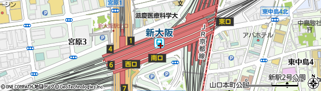 新大阪駅周辺の地図