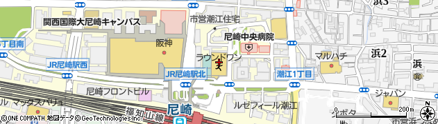 尼崎市ＪＲ尼崎サービスセンター周辺の地図