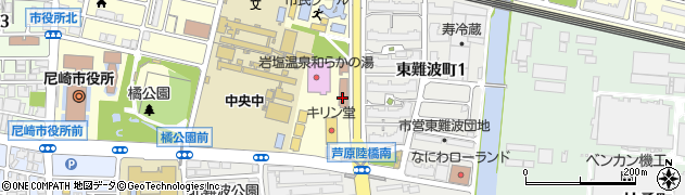 尼崎市役所公営企業局　水道部・お客さまサービス課周辺の地図
