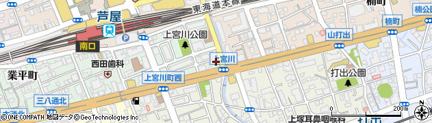 ローソン宮川店周辺の地図