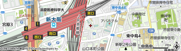 T's Cafe ティーズカフェ 新大阪周辺の地図