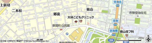 愛知県豊橋市草間町郷裏90周辺の地図