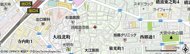 大阪府守口市大枝東町周辺の地図