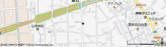 静岡県磐田市富丘周辺の地図