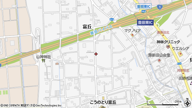〒438-0803 静岡県磐田市富丘の地図