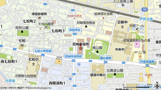 〒660-0000 兵庫県尼崎市（以下に掲載がない場合）の地図
