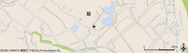 岡山県総社市原周辺の地図