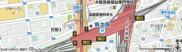 デイリーヤマザキ新大阪阪急ビル店周辺の地図