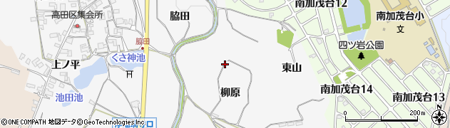 京都府木津川市加茂町高田柳原周辺の地図