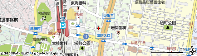 株式会社トヨタレンタリース三重　津駅前店予約専用周辺の地図