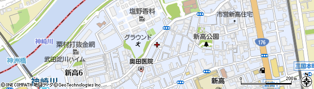 淀川新高郵便局 ＡＴＭ周辺の地図