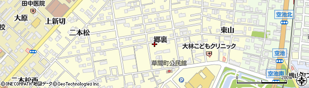 愛知県豊橋市草間町郷裏36周辺の地図