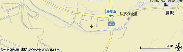 静岡県袋井市豊沢周辺の地図