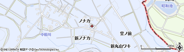 愛知県豊橋市雲谷町（ノナカ）周辺の地図