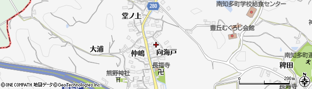 愛知県南知多町（知多郡）豊丘（向海戸）周辺の地図
