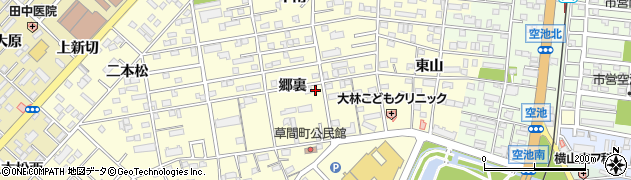愛知県豊橋市草間町郷裏53周辺の地図