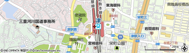 百五銀行近鉄津駅 ＡＴＭ周辺の地図
