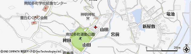 愛知県知多郡南知多町豊丘山田周辺の地図