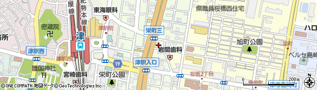 ニッポンレンタカー津駅栄町営業所周辺の地図