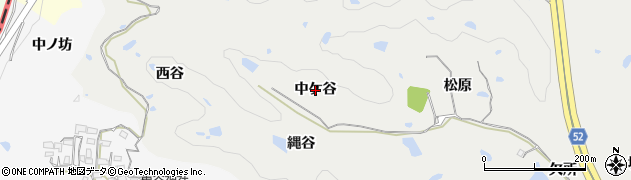 京都府精華町（相楽郡）乾谷（中ケ谷）周辺の地図