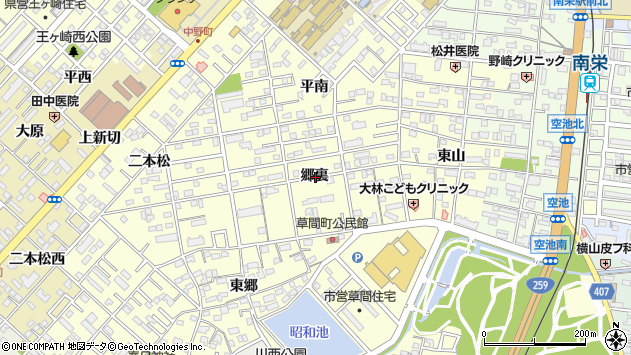 〒441-8141 愛知県豊橋市草間町の地図
