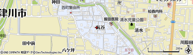京都府木津川市木津町瓦谷19周辺の地図