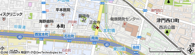 西宮本町周辺の地図
