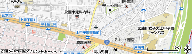 ラフィネス甲子園口周辺の地図