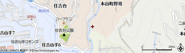 兵庫県神戸市東灘区本山町野寄周辺の地図