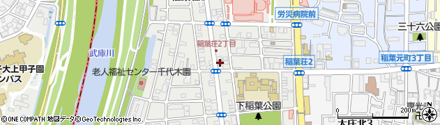 尼崎稲葉荘郵便局周辺の地図