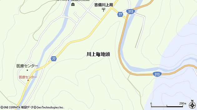 〒716-0201 岡山県高梁市川上町地頭の地図