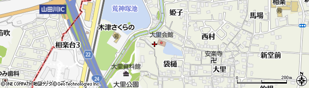 京都府木津川市相楽袋樋7周辺の地図