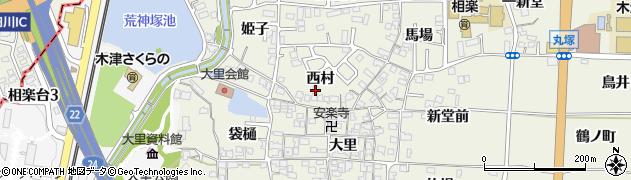 京都府木津川市相楽（西村）周辺の地図