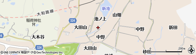 京都府木津川市加茂町観音寺池ノ上周辺の地図