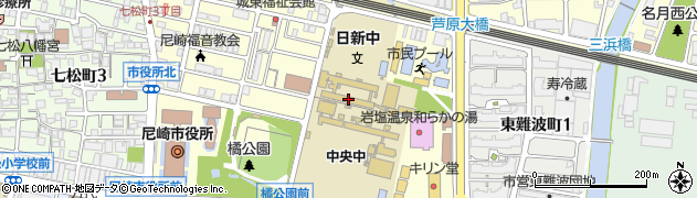 尼崎市立日新中学校周辺の地図