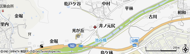 京都府精華町（相楽郡）山田（花原）周辺の地図