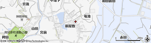 愛知県南知多町（知多郡）豊丘（新屋敷）周辺の地図