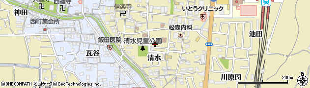 京都府木津川市木津（清水）周辺の地図