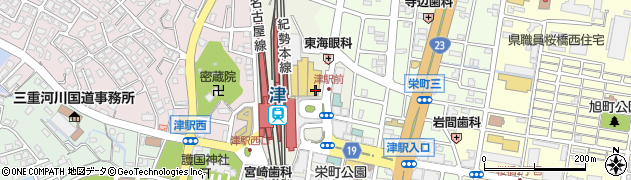 津警察署津駅前交番周辺の地図