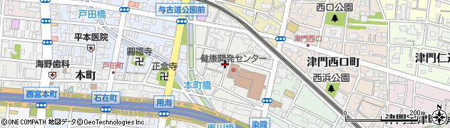 兵庫県西宮市染殿町周辺の地図