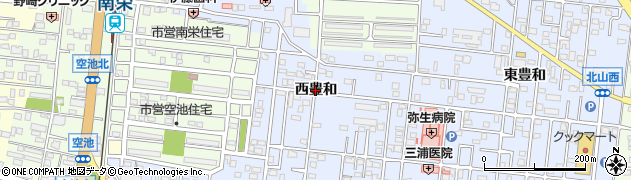 愛知県豊橋市弥生町（西豊和）周辺の地図