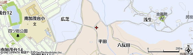 京都府木津川市加茂町辻（平田）周辺の地図
