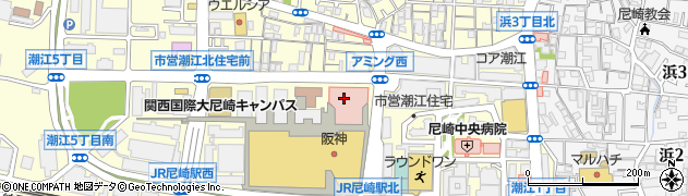 尼崎新都心病院周辺の地図