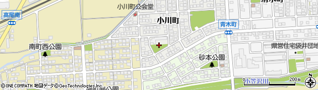 小川町西公園周辺の地図