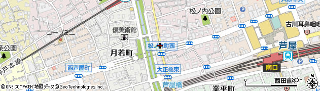 松ノ内町西周辺の地図
